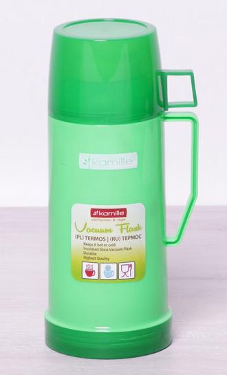 Термос Kamille Glass дзеркальна колба з 2 чашками 600 мл - фото 1 Термос Kamille Glass дзеркальна колба з 2 чашками 600 мл - фото 1