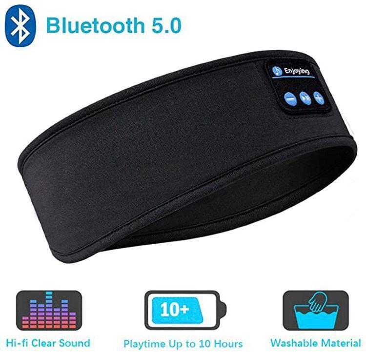 Повязка на голову Jiansu с Bluetooth наушниками Черный (10417183) - фото 4