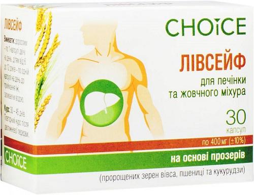 Фитокомплекс для нормализации функций печени и желчного пузыря Choice Ливсейф 30 капсул (65348)