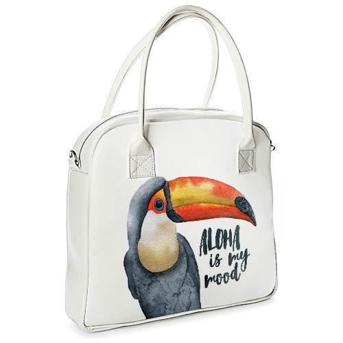 Сумка Presentville с принтом Oxford Aloha is my mood Тукан (OXF TRO036 WH)