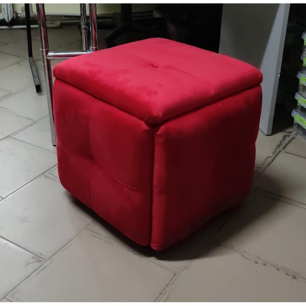 Пуф-трансформер 5в1 куб ткань антикоготь Смарт Уно 47х47х44 см Красный - фото 5