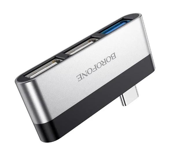 Хаб-адаптер USB Borofone DH1 для MacBook Type-C/3хUSB 2USBx20 1USBx30 - фото 5