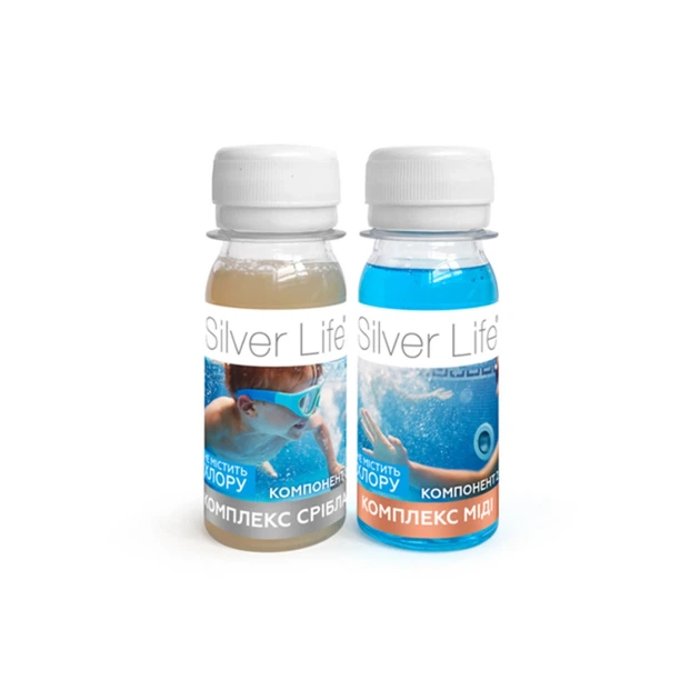Комплекс бактерицидный для бассейнов СВОД Silver Life 2х50 мл ресурс 2,5 м3 (SVD-758)