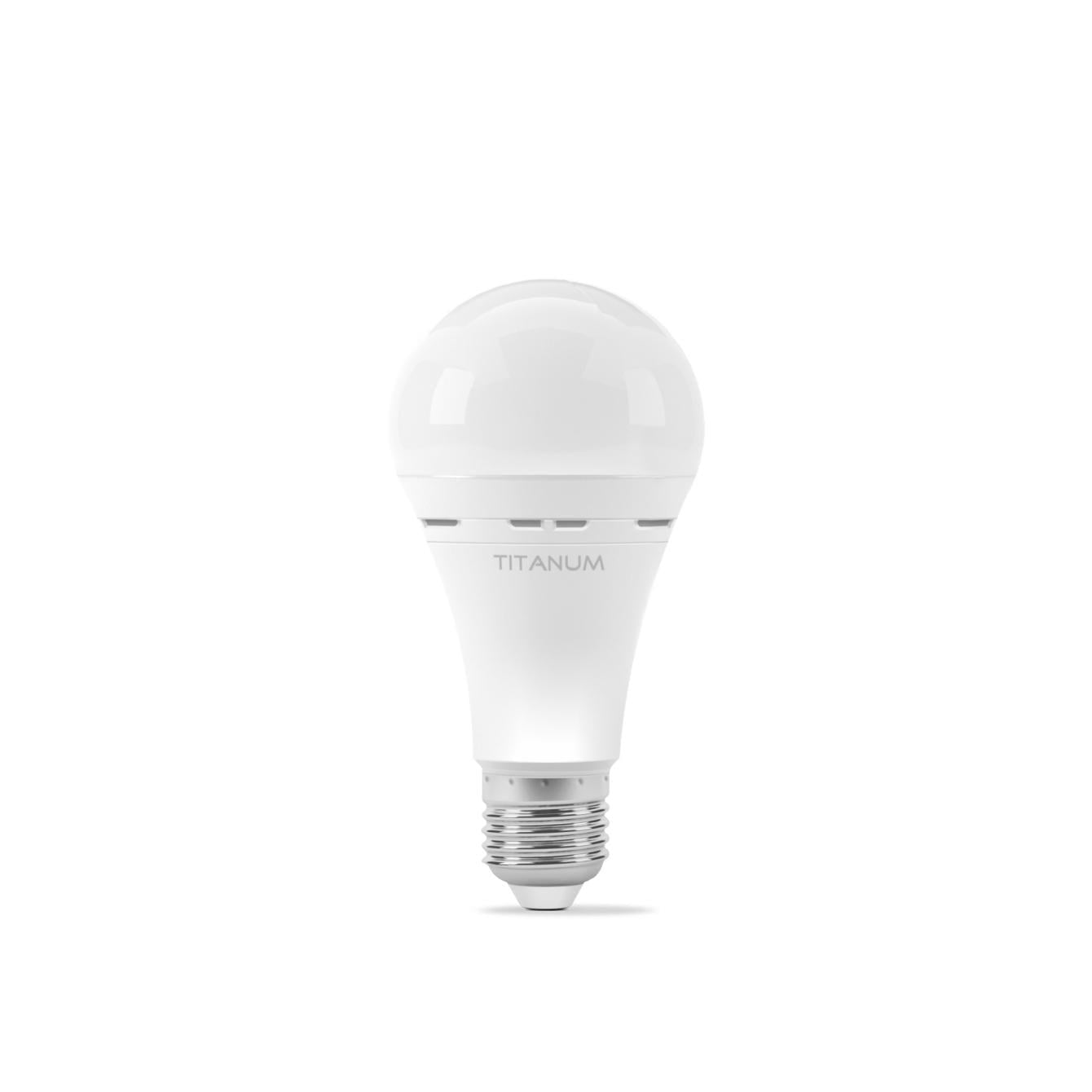 Лампа світлодіодна з акумулятором Titanum A68 9W 4000K 220V E27 (36304519)
