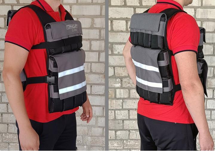 Жилет утяжелитель EasyFit Armor 18 кг наборной с шагом 0,5 кг (EF-WTV-180) - фото 6 Жилет утяжелитель EasyFit Armor 18 кг наборной с шагом 0,5 кг (EF-WTV-180) - фото 6