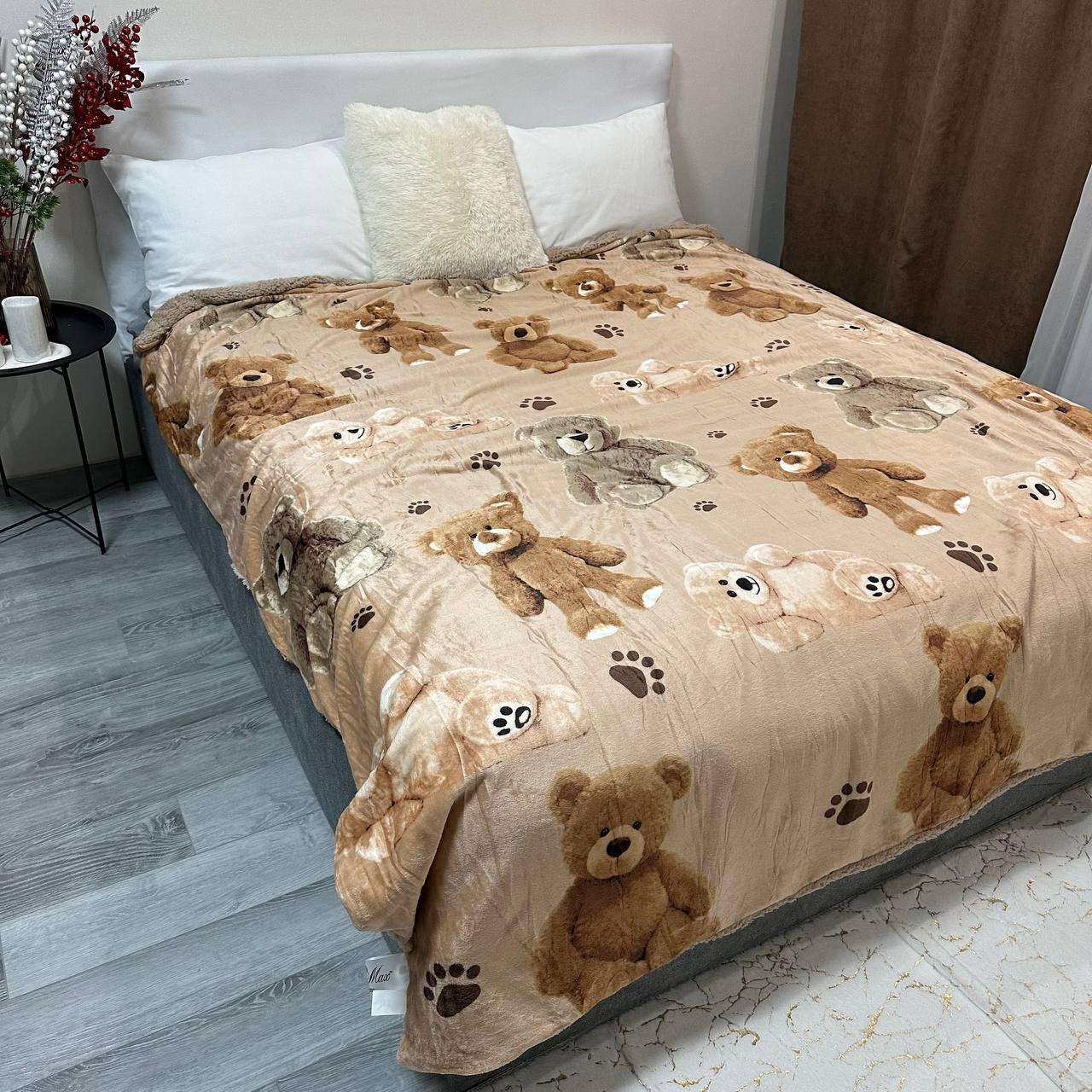 Плед-покрывало двухсторонняя 150х210 см Бежевый (30230758)