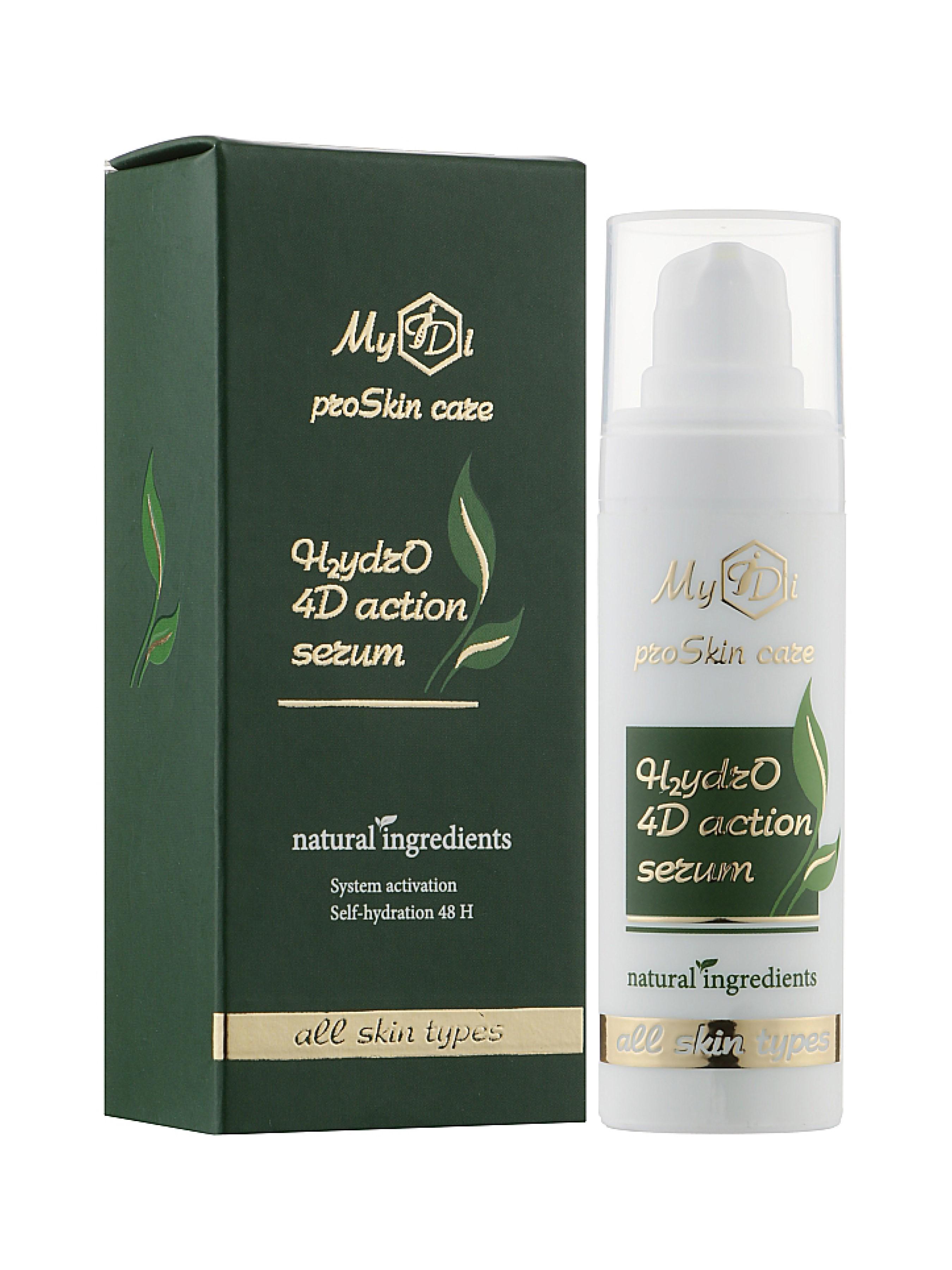 Зволожуюча сироватка з 4 видами гіалуронової кислоти MyIDi H2ydrO 4D action serum 30 мл (4821284851241) - фото 2