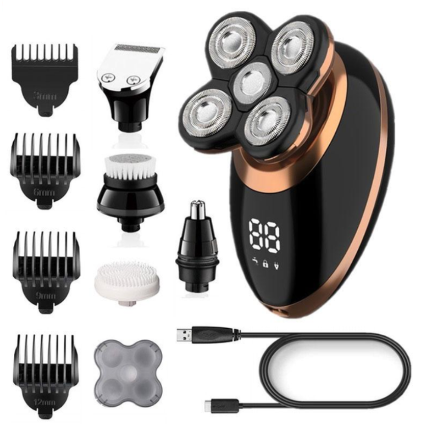 Электробритва роторная VGR 316V 5в1 с насадками с плавающими головками (25426358)