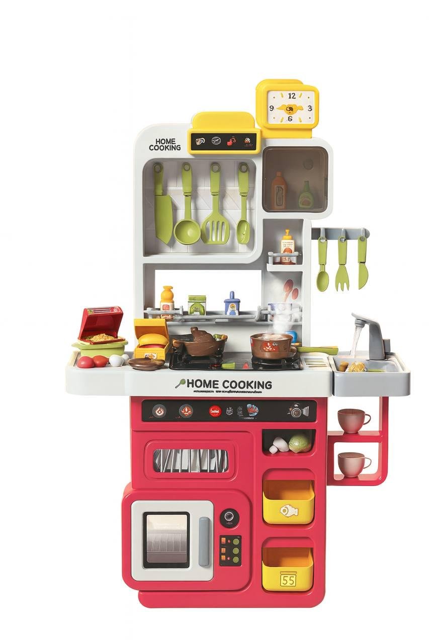 Дитяча кухня Limo Toy 918 А-В з водою/парою/світлом/звуком 65 предметів Червоний (2656489042)