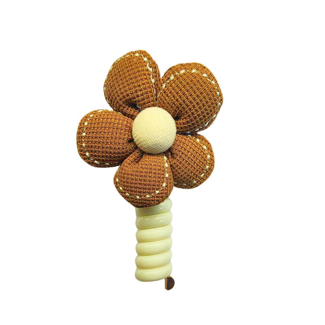 Резинка-пружинка для девочек Цветочек Шоколадная (00-0498)