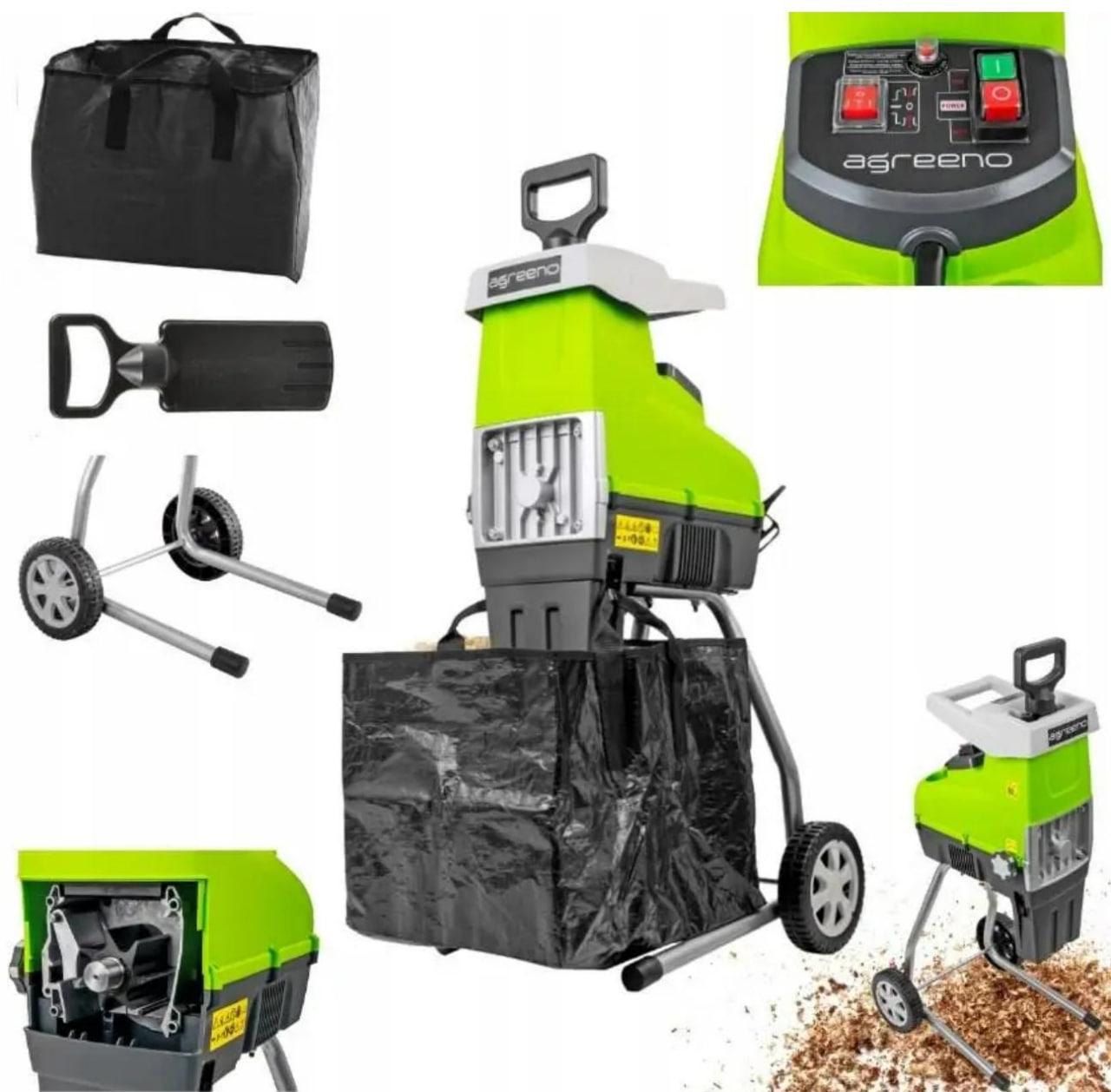 Подрібнювач гілок AGREENO 3500 Вт 60 л - фото 6 Подрібнювач гілок AGREENO 3500 Вт 60 л - фото 6