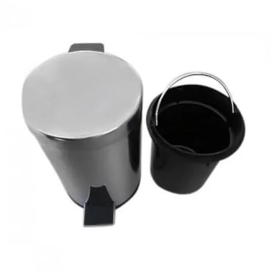 Ведро для мусора Frap F702 с крышкой и педалью 5 л Хром (126707) - фото 3 Ведро для мусора Frap F702 с крышкой и педалью 5 л Хром (126707) - фото 3