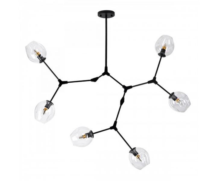 Люстра Lindsey 6 Black Transparent (PL-0002220 M/Black)