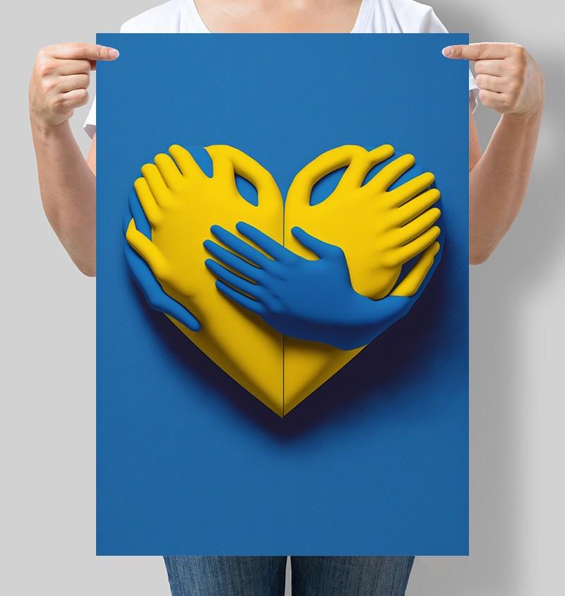 Постер патриотический Save Ukraine 42x60 см A2 без рамки (NU002_A2)