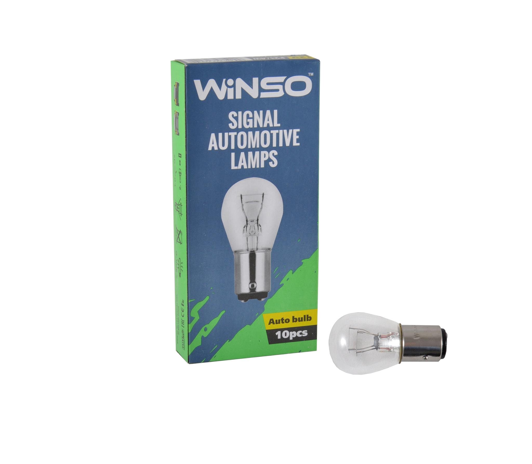 Автолампа накаливания Winso 12V P21/4W 21/4W BAZ15d