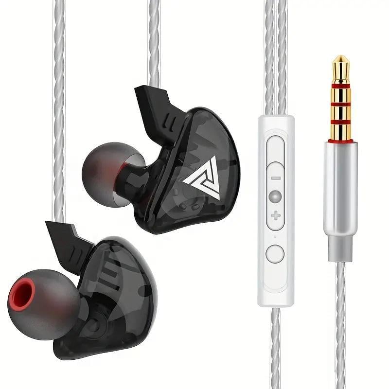 Наушники проволочные QKZ CK5 с микрофоном Черный (17998077) Наушники проволочные QKZ CK5 с микрофоном Черный (17998077)