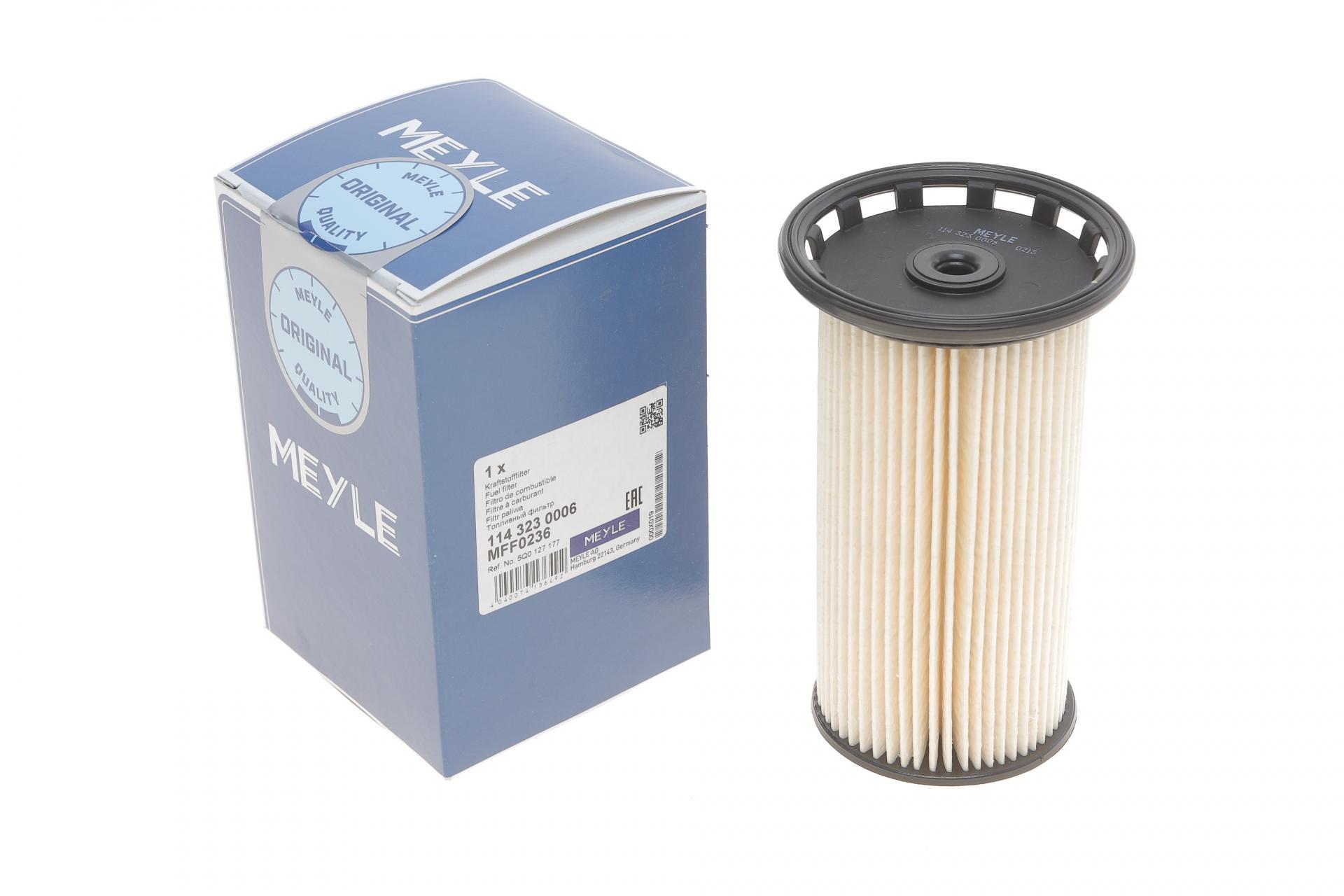 Фильтр топливный Meyle для Audi A3/Q2/TT/Skoda Octavia/SuperB/VW Caddy/Golf/Passat/Polo/Tiguan 1,6/2,0D 09- (114 323 0006)