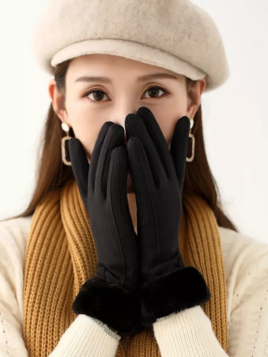 Перчатки женские хлопковые One Size Черный (28523552) - фото 3