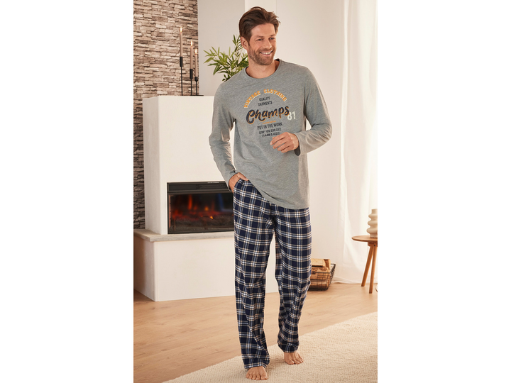 Пижама мужская с фланелевыми штанами Livergy S Серый (PI0038M075) - фото 6 Пижама мужская с фланелевыми штанами Livergy S Серый (PI0038M075) - фото 6