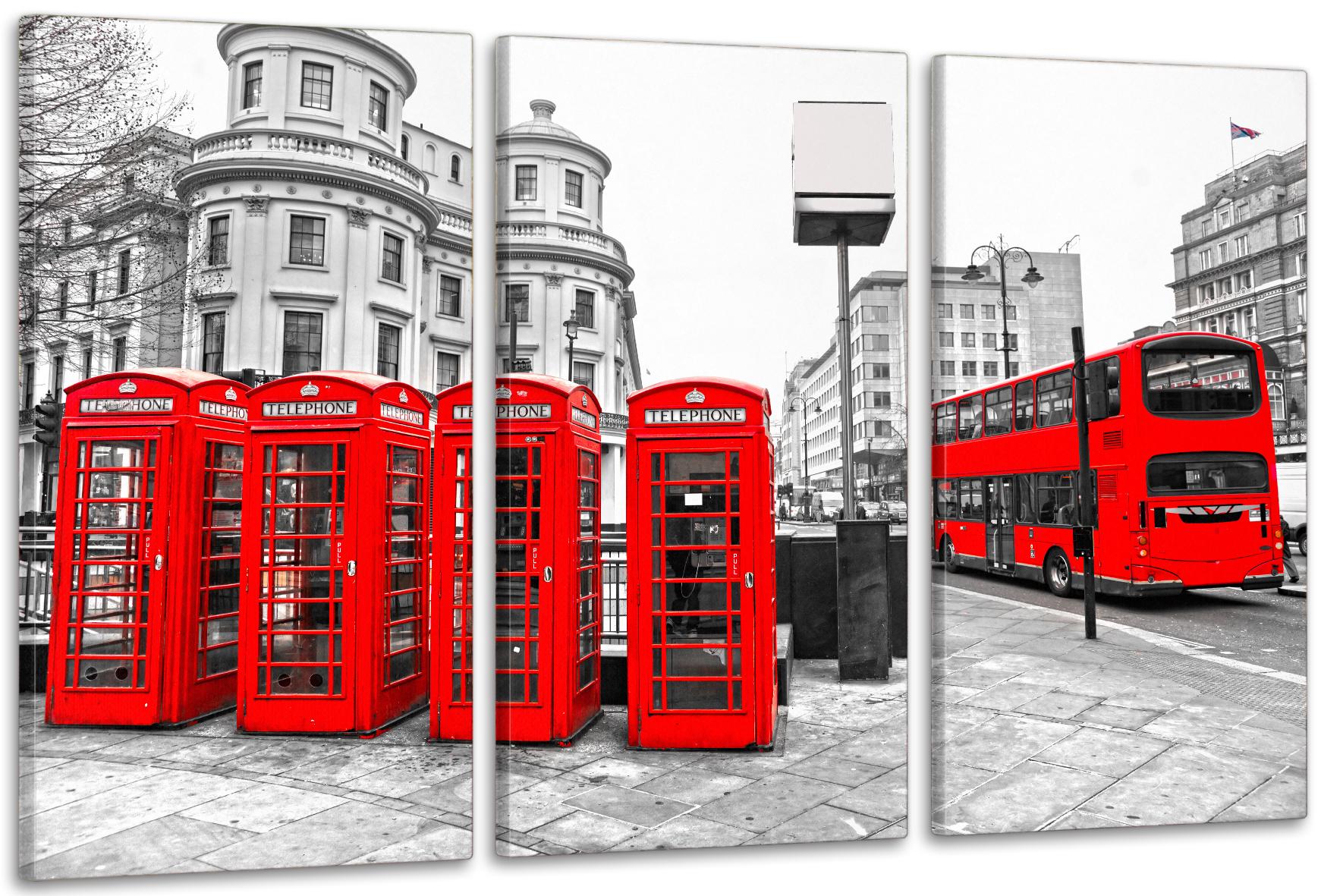 Картина модульная в гостиную/спальню Лондон 70х130 см (ART-082_3A)