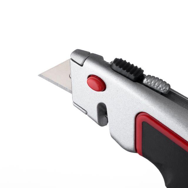 Нож строительный Intertool HT-0516 трапецевидный с выдвижным лезвием/металлический корпус 60x19 мм (21498173) - фото 5