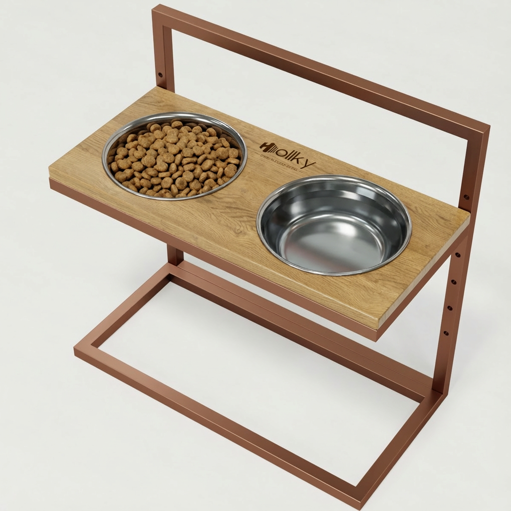 Миски на регульованій підставці для великих собак Hollky Flex L 2х1,8 л (FL-502850-GLNT) - фото 2 Миски на регульованій підставці для великих собак Hollky Flex L 2х1,8 л (FL-502850-GLNT) - фото 2