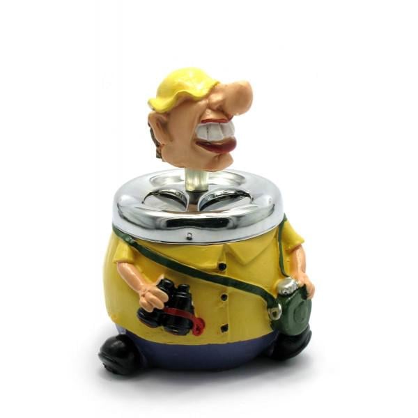 Попільничка Мисливець настільна полімер з кришкою 8,5х8,5х5 см