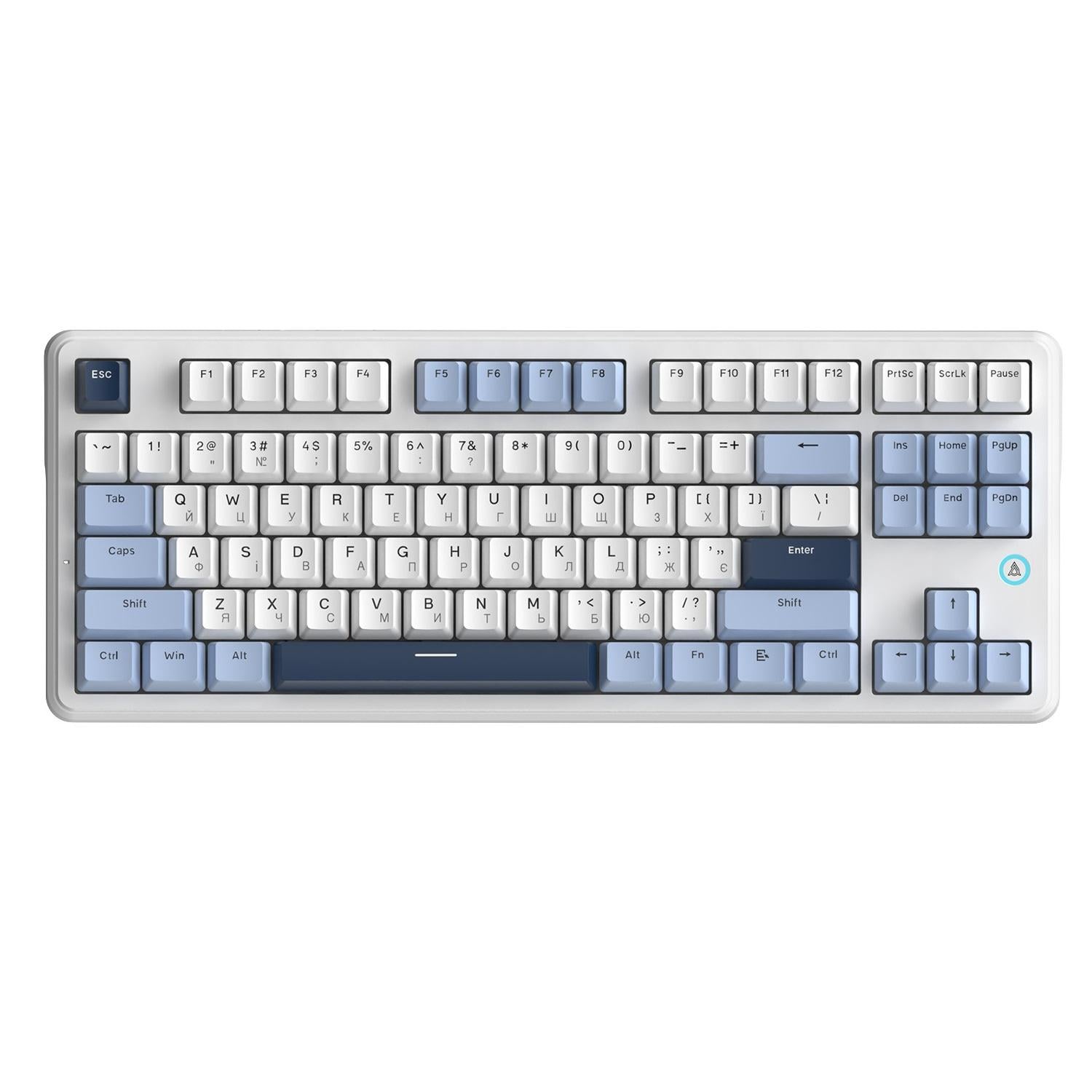 Клавиатура механическая игровая Ajazz AK870 V2 87 клавиш USB-C Flying Fish Switch White (AK870-V2-FF-BWB)