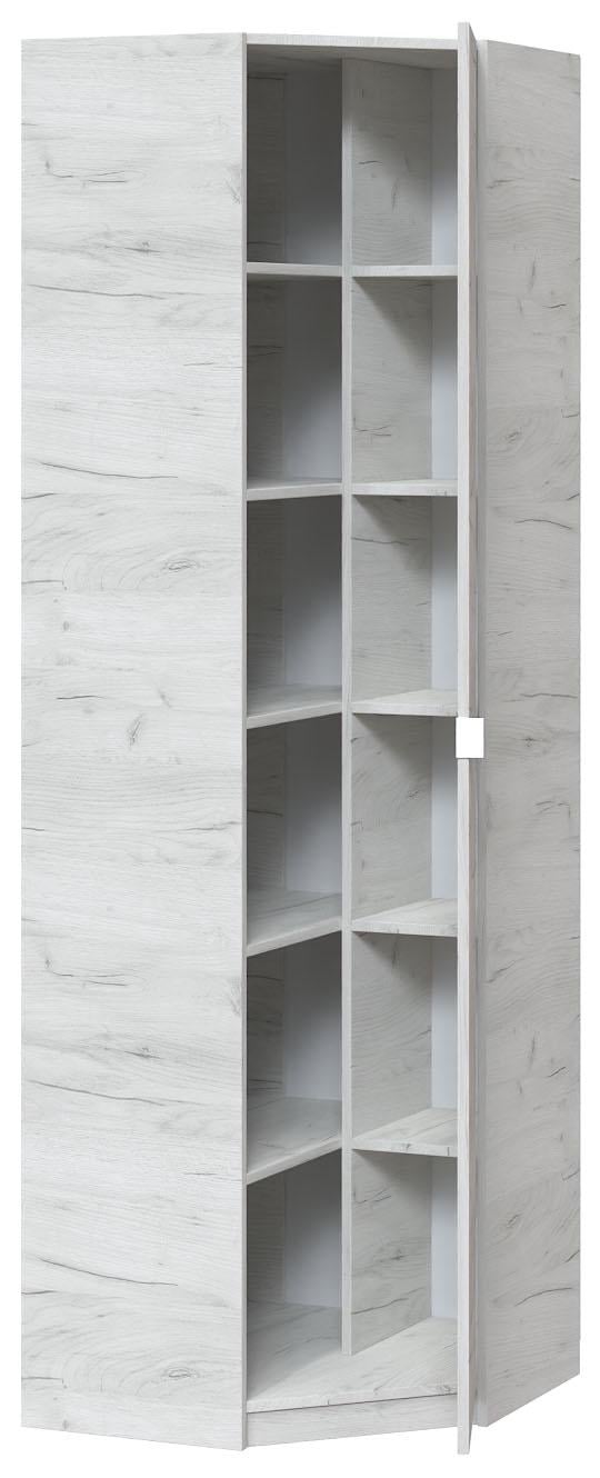 Шкаф с полками угловой Мастер Форм Тетрис 620х376х2000 мм Дуб крафт белый (33056) Шкаф с полками угловой Мастер Форм Тетрис 620х376х2000 мм Дуб крафт белый (33056)