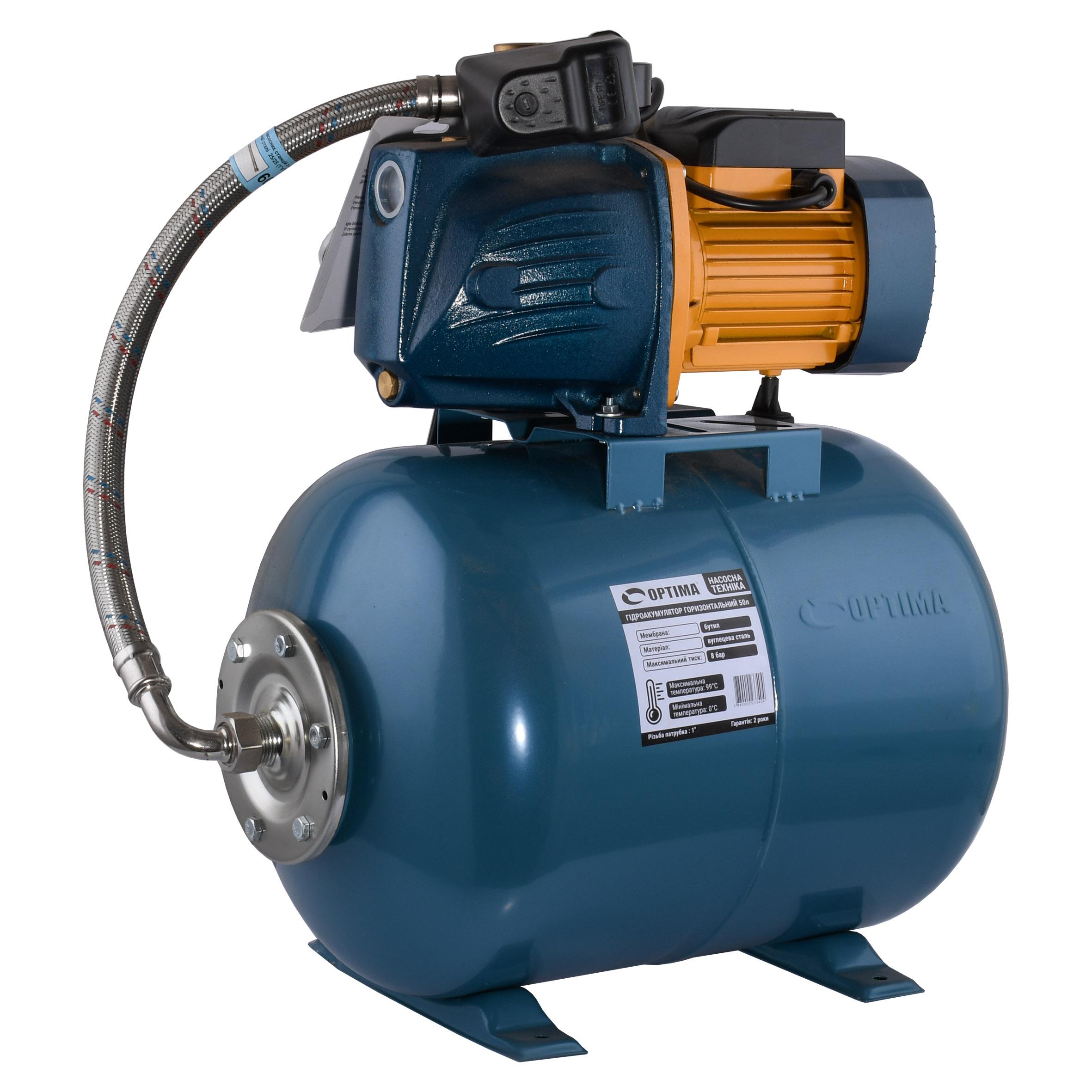 Насосна станція Optima JET100 PRIME-50 бак 1,1 кВт на гребінці (000024692)