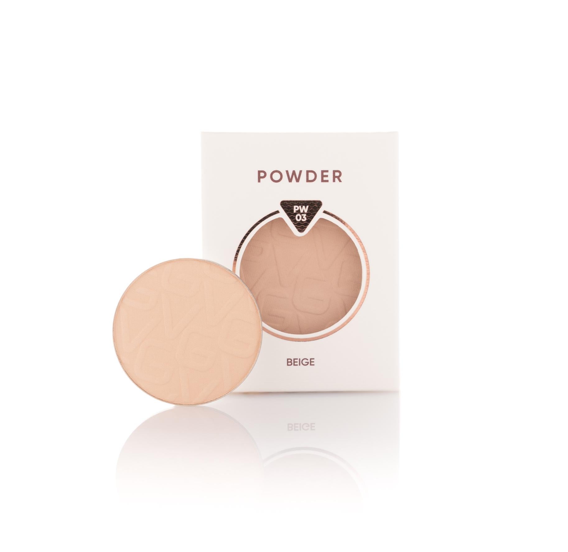 Пудра для лица PROVG компактна в рефиле для макияжа №03 Beige (PW-03)