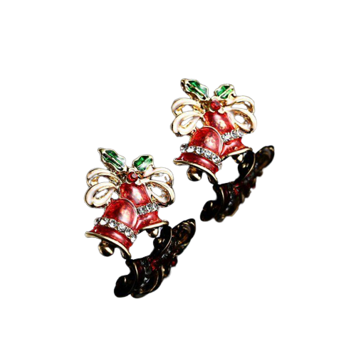 Серьги женские с эмалью и кристаллами