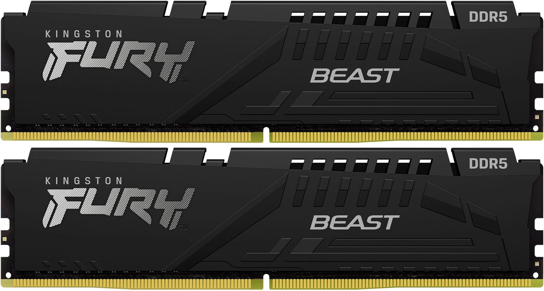 Оперативная память Kingston Fury Beast DDR5 2x8GB/6000 Black (KF560C30BBEK2-16)
