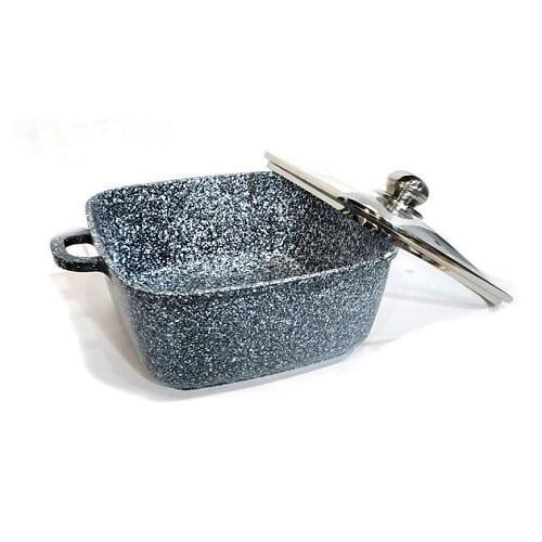 Котел с крышкой Benson BN-327 квадратный гранитное покрытие 7 л