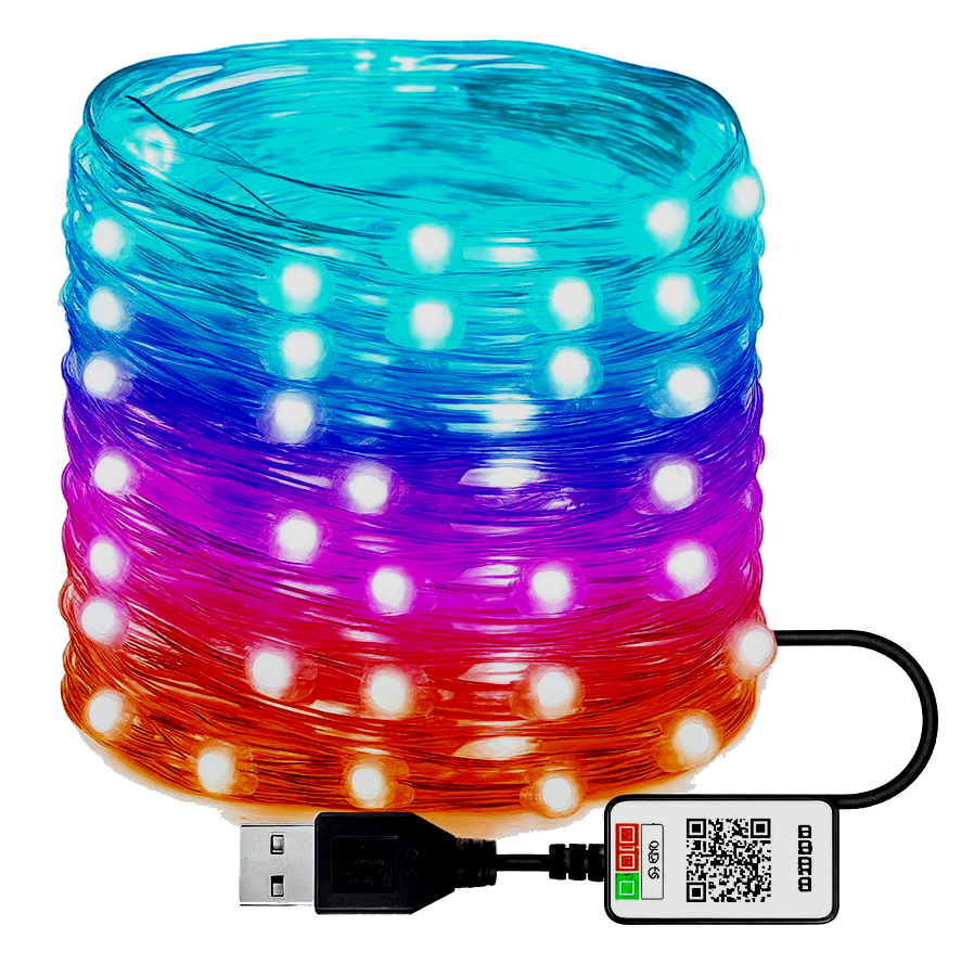 Гирлянда Роса USB Bluetooth RGB 10 м разноцветная (31101332)