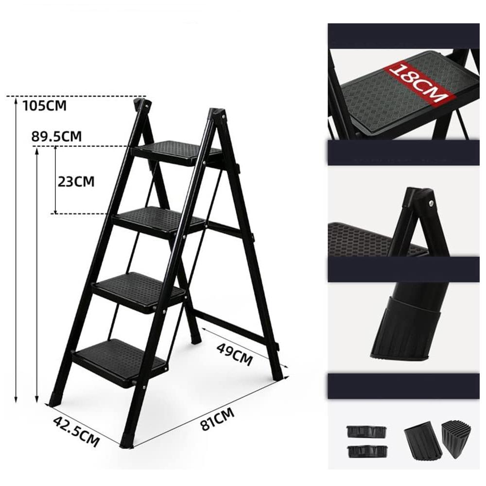 Лестница строительная складная Stenson R93513 4 яруса 42,5х105 см Черный (52acb9db) - фото 3 Лестница строительная складная Stenson R93513 4 яруса 42,5х105 см Черный (52acb9db) - фото 3