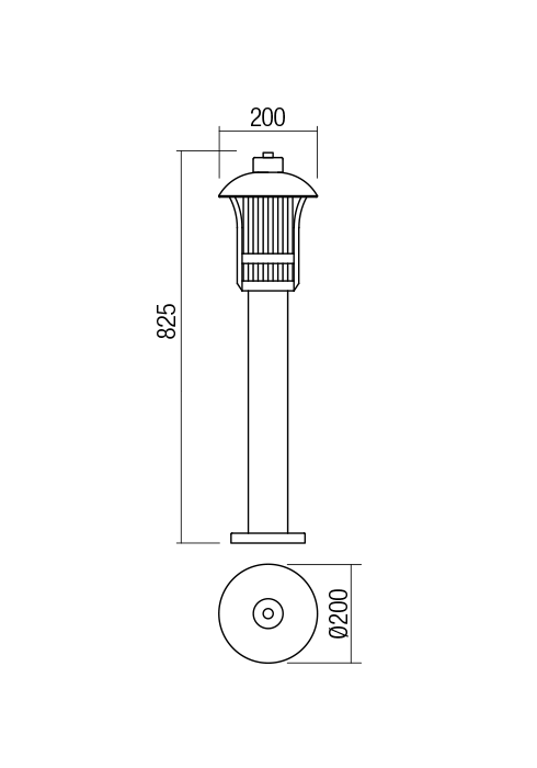 Стовпчик Redo Norge St H825 E27 42 W Ip33 Cf 4.1.1 (9576) - фото 2