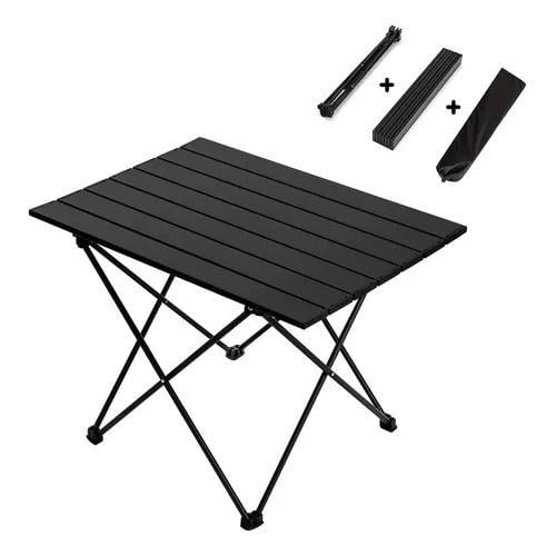 Стіл туристичний алюмінієвий з чохлом 43x40x41 см Чорний (HX-52BL ws) - фото 2