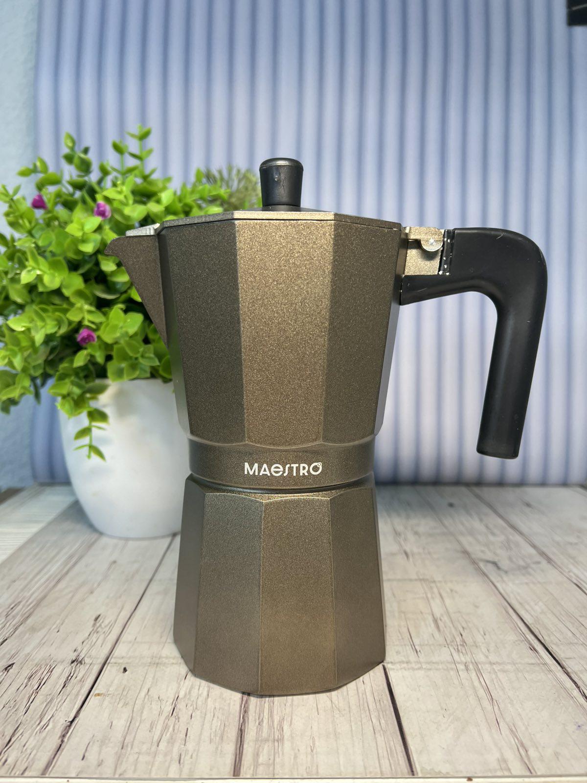 Кавоварка гейзерна Maestro Espresso Mocha алюмінієва на 9 чашок 450 мл Brown (58525)