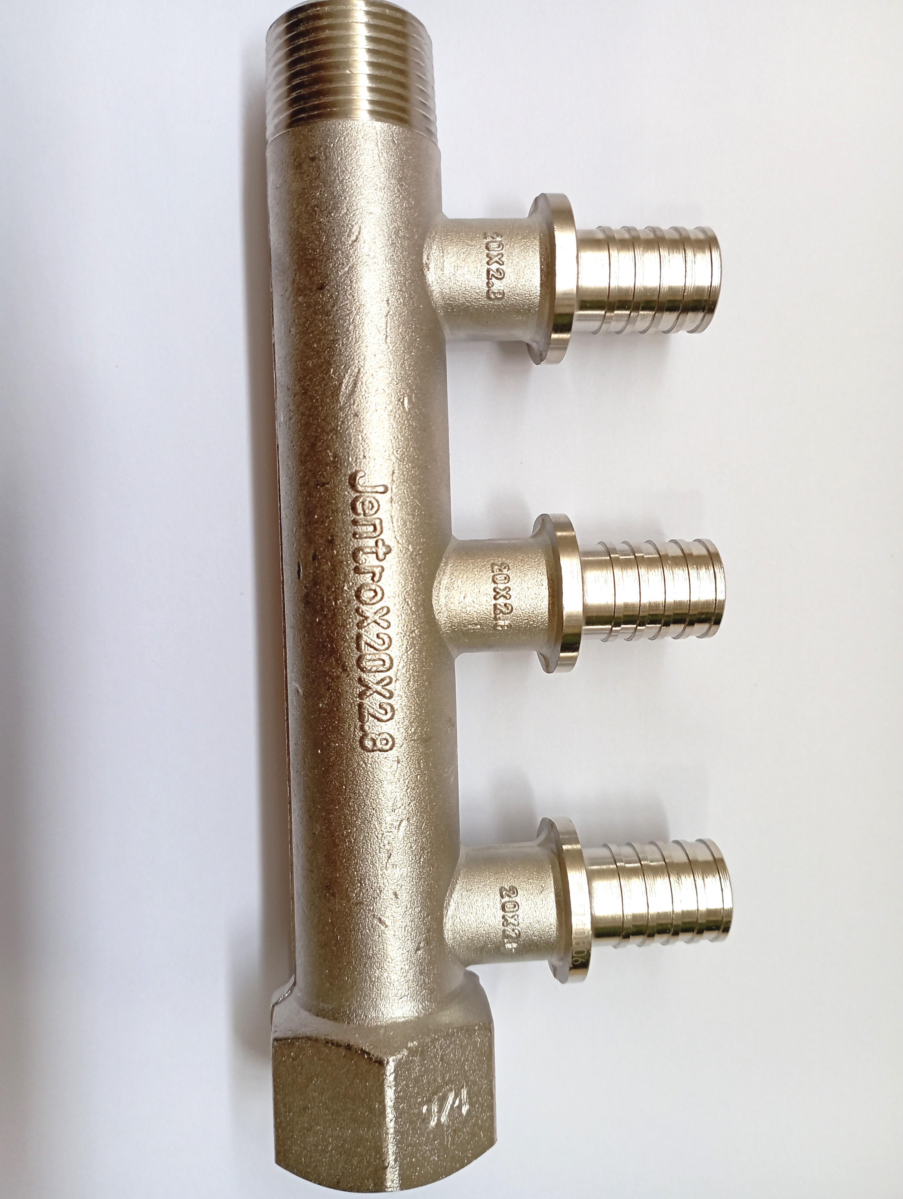 Колектор для води Jentro ЗР 3/4"хВР 3/4" 3 виходи d 20 мм (010905)