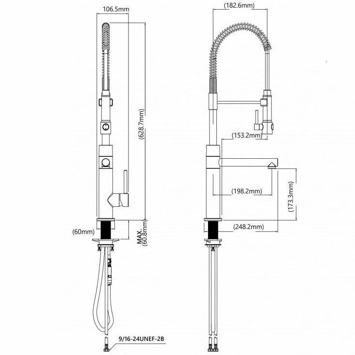 Смеситель для кухни Kraus KPF-1603SFS MB Черный - фото 6