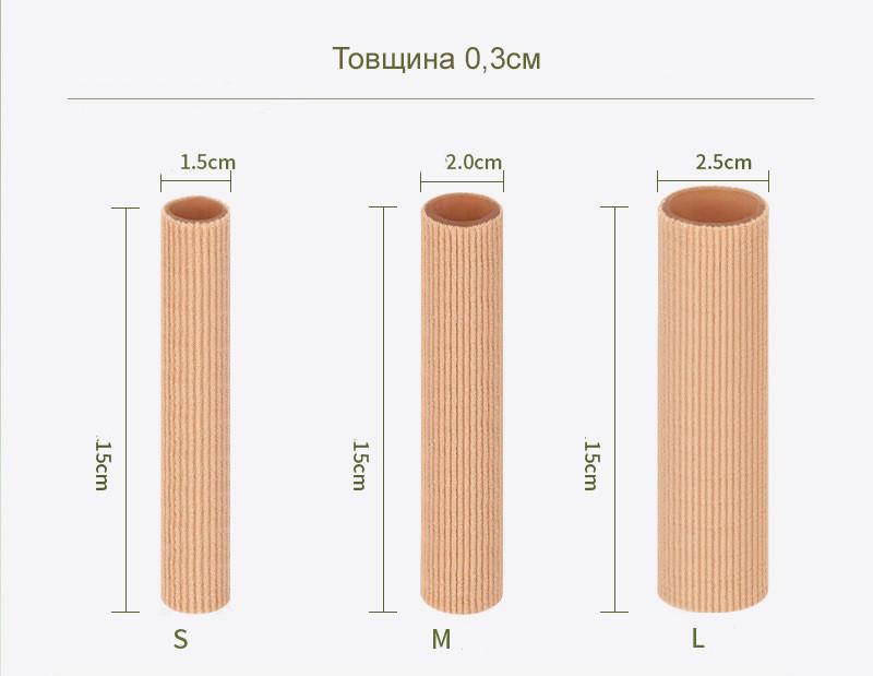 Напальчники обрезные силиконовые для защиты от мозолей и натираний на пальцах рук и ног М 2х15с 1 шт. (R9216 M) - фото 2