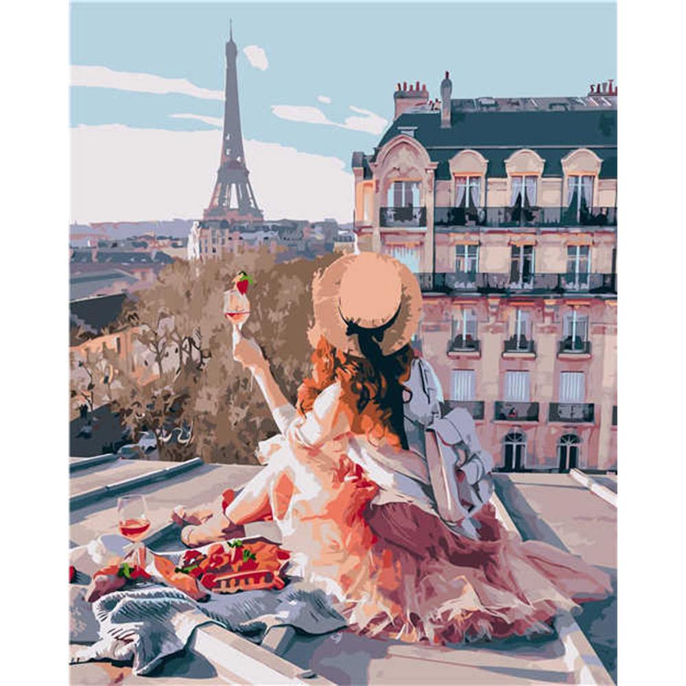 Картина по номерам Strateg На крышах Парижа 40x50 см (VA-2651)