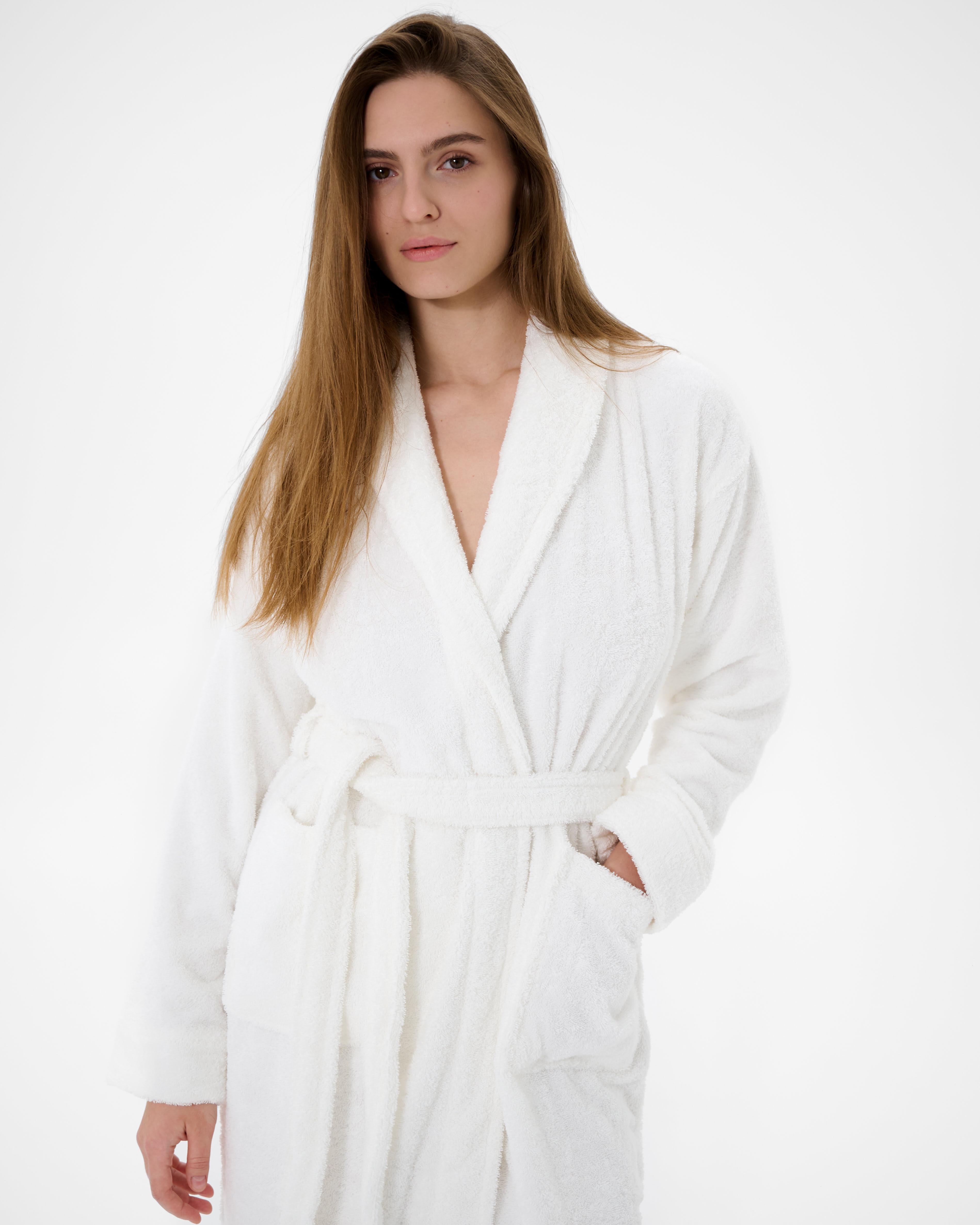 Халат махровий Lotus Home Basic Soft 2XL Білий (26029357) - фото 5