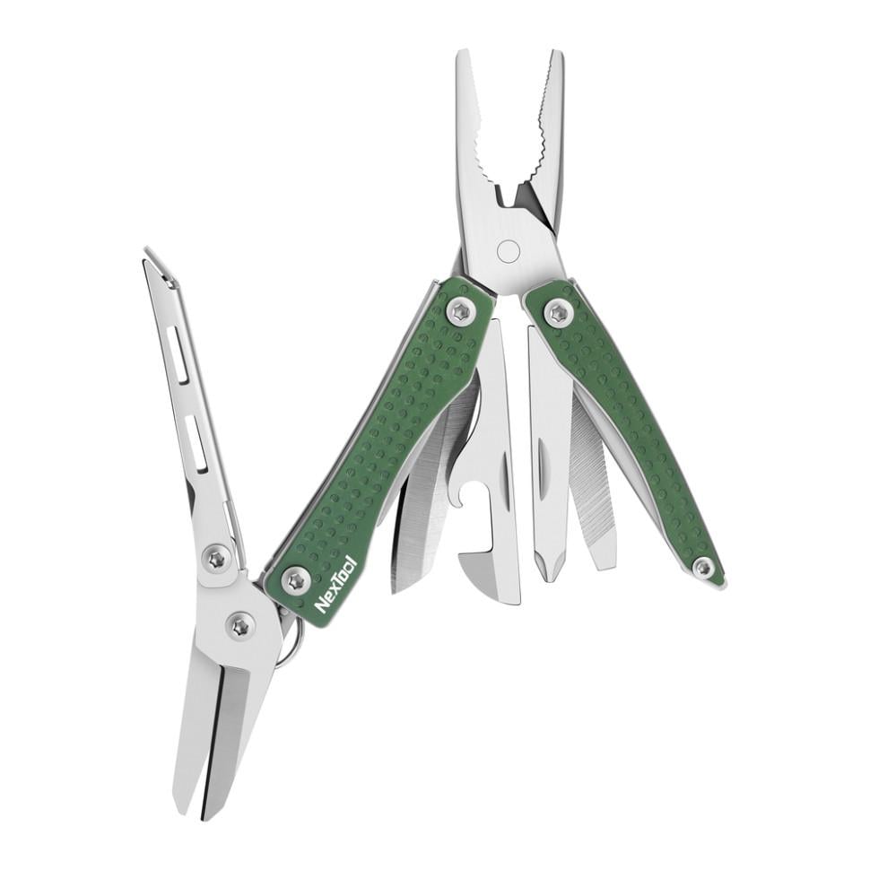 Мультитул NexTool Mini Flagship 6,8 см 10 функций Зеленый (773bfac9)