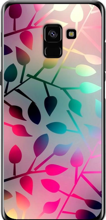 Чехол на Samsung Galaxy A8 Plus 2018 A730F Листья (2235t-1345-42517)