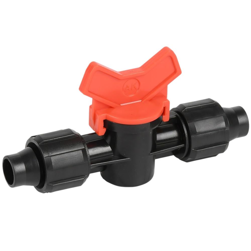 Кран для капельной ленты Stenson R41904 PP 16 мм 5,5х10,2 см Оранжевый с черным (35895847)