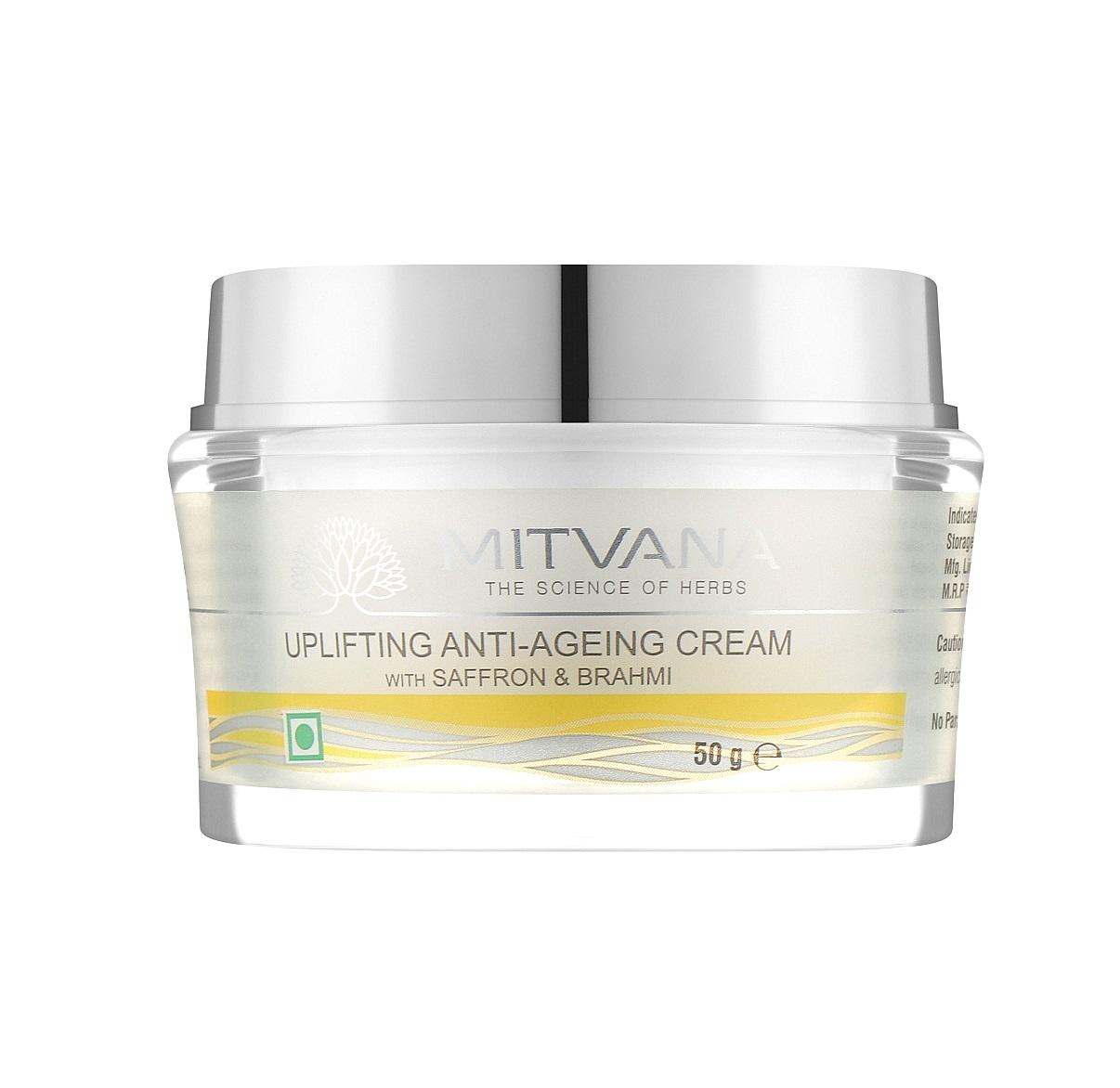 Крем для лица антивозрастной Mitvana Uplifting Anti-Ageing Cream with Saffron & Brahmi 50 мл (8908002915273)