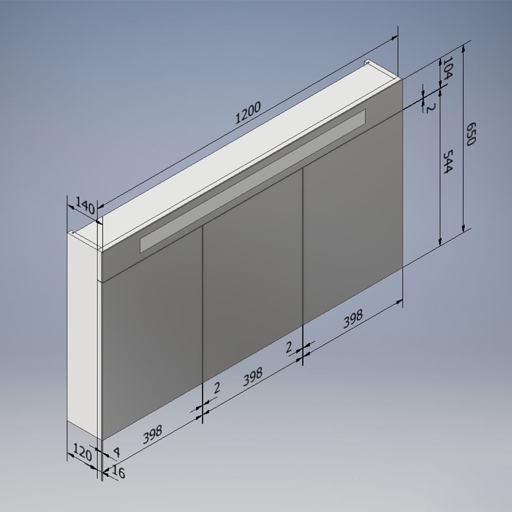 Шкаф зеркальный Vicco LED 120х65 Белый - фото 4 Шкаф зеркальный Vicco LED 120х65 Белый - фото 4