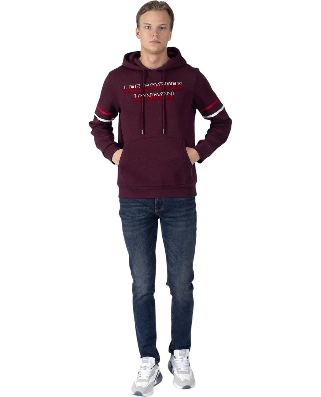 Худі чоловіче Lee Cooper Athel 241LCM241004.4201 XL Бордовий (8682272500321) - фото 3